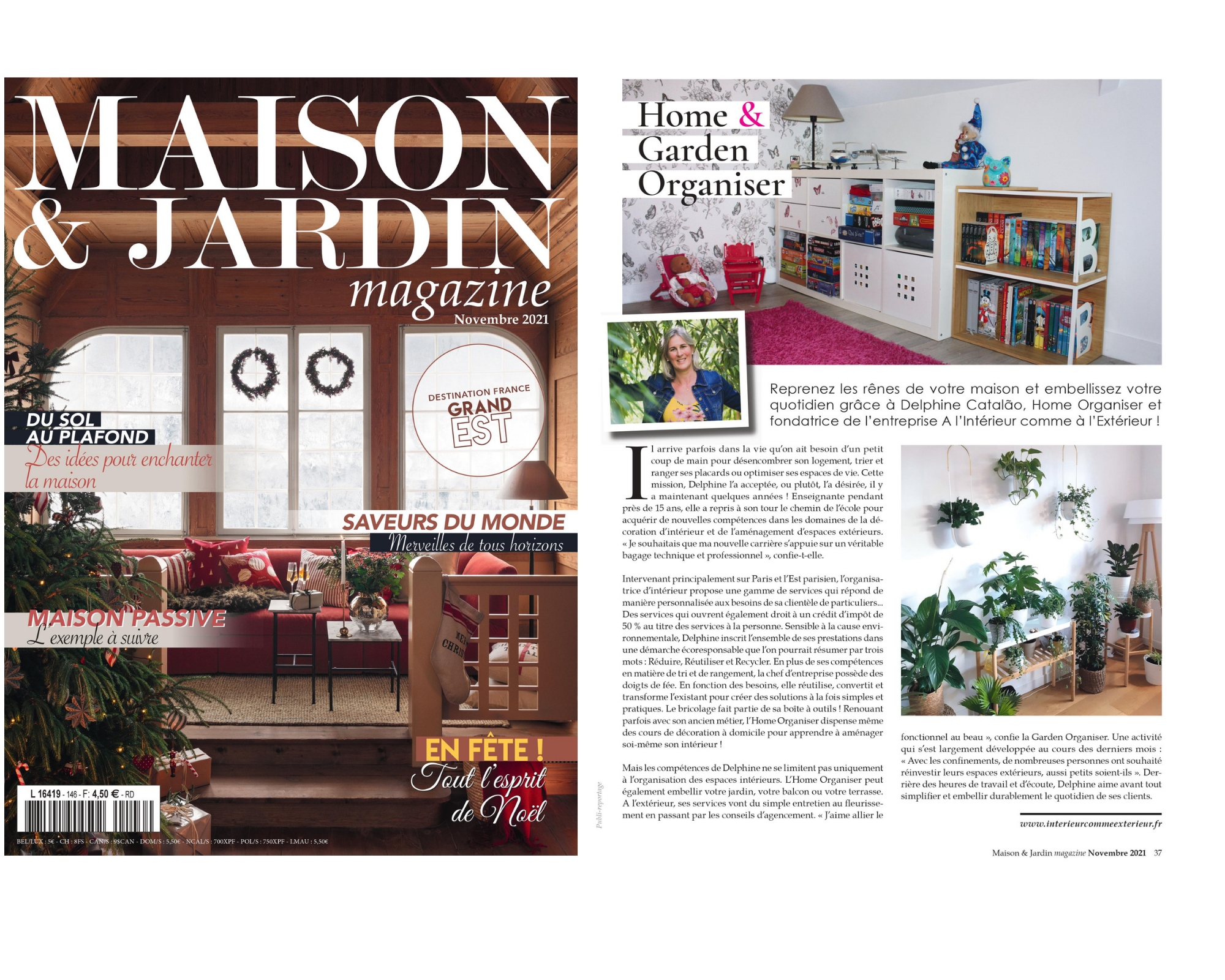 Parution dans Maison & Jardin magazine - Home and garden Organiser
